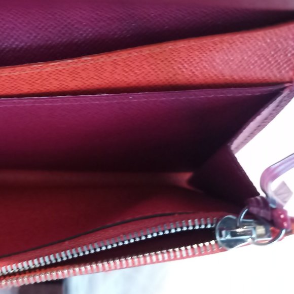 Stunning EUC LV Epi Portefeuille Emilie Long Wallet Orange (Piment) & Fuchsia - Picture 12 of 13